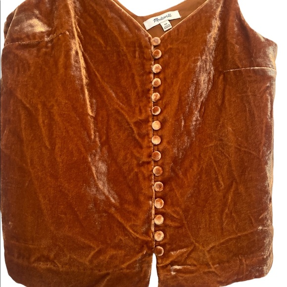 Madewell Rust Colored Button Front Top - Picture 3 of 11